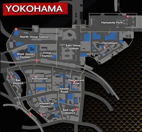 yakuza like a dragon map.